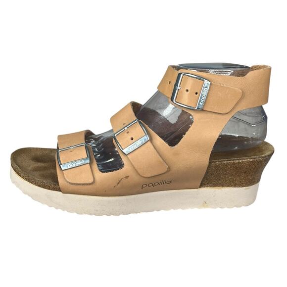 Papillio X Birkenstock Unisex Brown Wedge Sandal Size M 8 W 10 - Picture 3 of 12